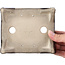 Pot à bonsaï rectangulaire marron par Terahata Satomi Mazan - 157 x 133 x 54 mm