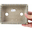 Rechthoekige beige bonsaipot van Terahata Satomi Mazan - 148 x 105 x 44 mm