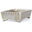 Rechteckige beige Bonsaischale von Terahata Satomi Mazan - 148 x 106 x 43 mm