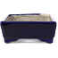 Pot à bonsaï rectangulaire bleu par Terahata Satomi Mazan - 148 x 105 x 43 mm