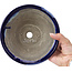 Pot à bonsaï rond bleu par Terahata Satomi Mazan - 185 x 185 x 70 mm