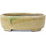 Ovale beige bonsaipot van Terahata Satomi Mazan - 160 x 130 x 52 mm