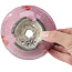Maceta de bonsái redonda rosa craquelé de Bunzan - 112 x 111 x 57 mm