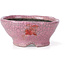 Pot à bonsaï rond craquelé rose par Bunzan - 104 x 102 x 45 mm