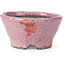 Ronde roze craquelé bonsai pot van Bunzan - 110 x 108 x 56 mm