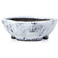 Pot à bonsaï rond craquelé blanc par Bunzan - 99 x 99 x 36 mm