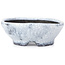 Pot à bonsaï rond craquelé blanc par Bunzan - 99 x 99 x 36 mm