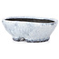 Pot à bonsaï rond craquelé blanc par Bunzan - 99 x 99 x 36 mm