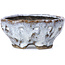 Pot à bonsaï rond craquelé blanc par Bunzan - 100 x 100 x 45 mm