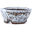 Pot à bonsaï rond craquelé blanc par Bunzan - 92 x 88 x 41 mm