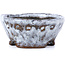 Pot à bonsaï rond craquelé blanc par Bunzan - 92 x 88 x 41 mm