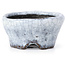 Pot à bonsaï rond craquelé blanc par Bunzan - 50 x 50 x 26 mm