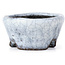 Pot à bonsaï rond craquelé blanc par Bunzan - 50 x 50 x 26 mm