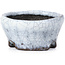 Maceta para bonsái craquelé blanca redonda de Bunzan - 50 x 50 x 26 mm
