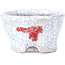 Pot à bonsaï rond craquelé blanc par Bunzan - 51 x 51 x 31 mm