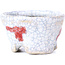 Pot à bonsaï rond craquelé blanc par Bunzan - 51 x 51 x 31 mm
