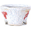 Pot à bonsaï rond craquelé blanc par Bunzan - 51 x 51 x 31 mm