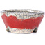 Maceta de bonsái redonda roja de Bunzan - 50 x 50 x 23 mm