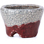 Vaso per bonsai rosso rotondo di Bunzan - 51 x 51 x 34 mm