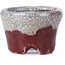 Maceta de bonsái redonda roja de Bunzan - 51 x 51 x 34 mm