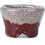 Vaso per bonsai rosso rotondo di Bunzan - 51 x 51 x 34 mm