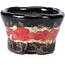 Maceta para bonsái craquelé multicolor redonda de Bunzan - 50 x 50 x 31 mm