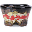 Pot à bonsaï rond multicolore craquelé par Bunzan - 50 x 50 x 31 mm