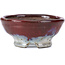 Ronde rode bonsaipot van Bunzan - 105 x 105 x 49 mm