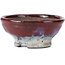Ronde rode bonsaipot van Bunzan - 105 x 105 x 49 mm