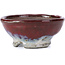 Ronde rode bonsaipot van Bunzan - 105 x 105 x 49 mm