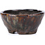 Round brown bonsai pot by Bunzan - 90 x 88 x 43 mm