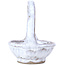 Vaso per bonsai rotondo bianco di Bunzan - 110 x 110 x 125 mm