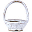 Vaso per bonsai rotondo bianco di Bunzan - 110 x 110 x 125 mm