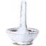 Vaso per bonsai rotondo bianco di Bunzan - 110 x 110 x 125 mm