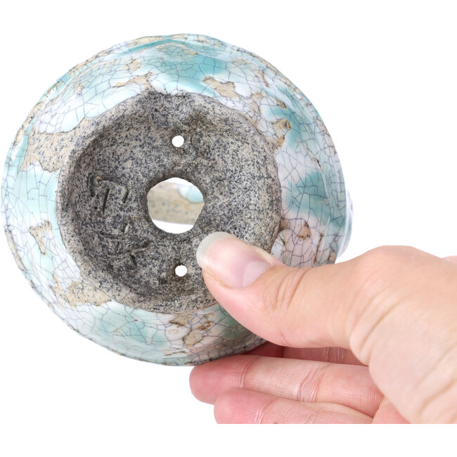 Pot à bonsaï rond blanc par Bunzan - 105 x 105 x 120 mm