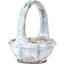 Pot à bonsaï rond blanc et vert par Bunzan - 115 x 115 x 130 mm