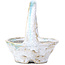 Vaso per bonsai rotondo bianco di Bunzan - 100 x 100 x 110 mm