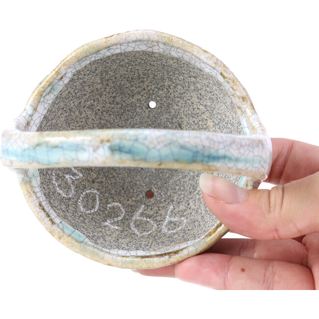 Pot à bonsaï rond blanc par Bunzan - 100 x 100 x 110 mm