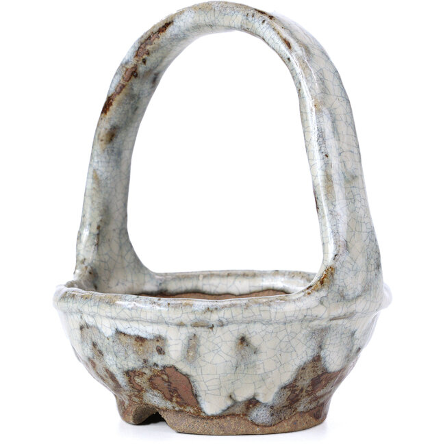 Vaso per bonsai rotondo marrone di Bunzan - 120 x 120 x 130 mm