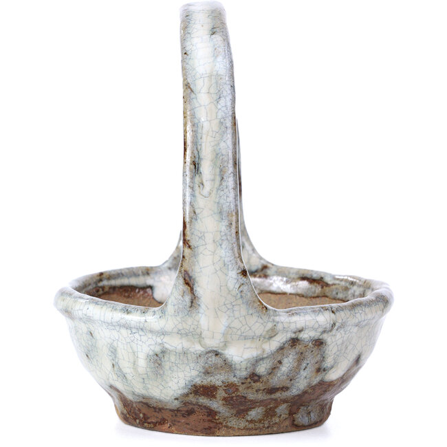 Vaso per bonsai rotondo marrone di Bunzan - 120 x 120 x 130 mm