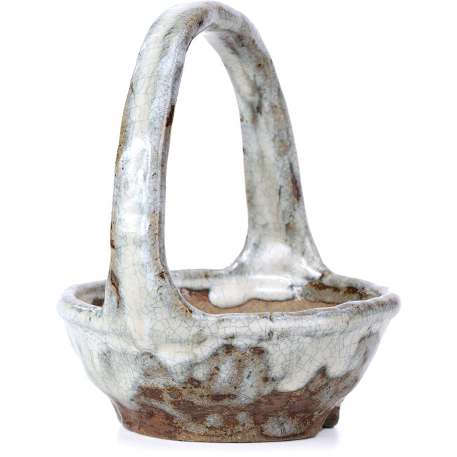 Vaso per bonsai rotondo marrone di Bunzan - 120 x 120 x 130 mm