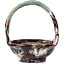 Vaso per bonsai rotondo marrone di Bunzan - 115 x 115 x 130 mm