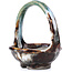 Vaso per bonsai rotondo marrone di Bunzan - 115 x 115 x 130 mm