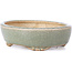 Oval blue bonsai pot by Yozan - 140 x 110 x 40 mm