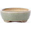 Pot à bonsaï ovale bleu par Yozan - 140 x 110 x 40 mm