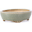 Pot à bonsaï ovale bleu par Yozan - 140 x 110 x 40 mm