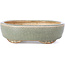 Pot à bonsaï ovale bleu par Yozan - 140 x 110 x 40 mm
