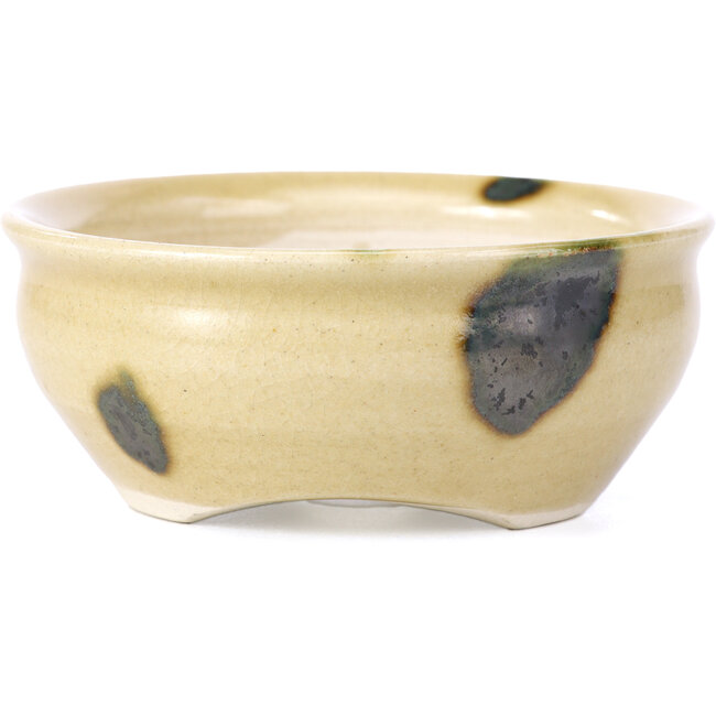 Maceta de bonsái redonda beige de Bikou - 90 x 90 x 40 mm