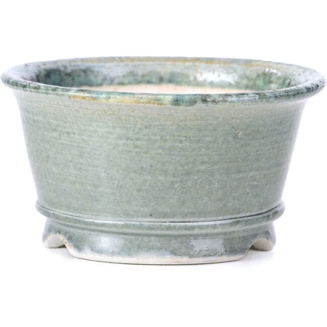 Round grey bonsai pot by Shoseki - 80 x 80 x 40 mm