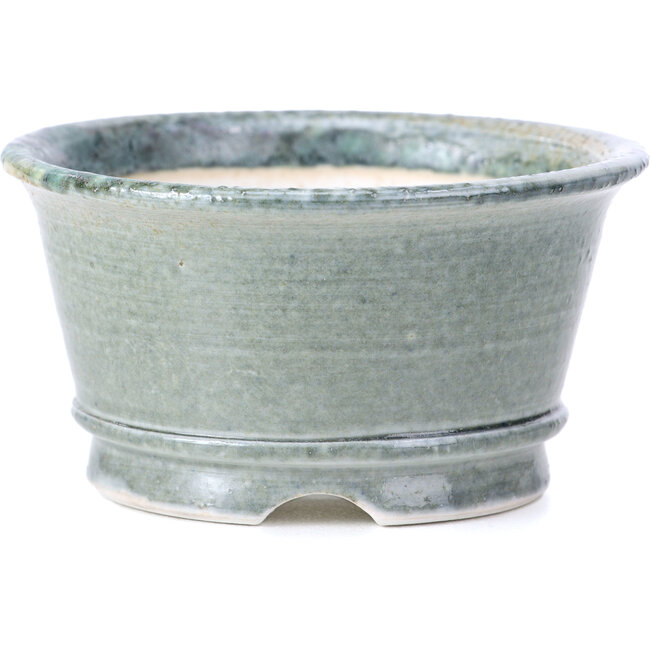 Round grey bonsai pot by Shoseki - 80 x 80 x 40 mm